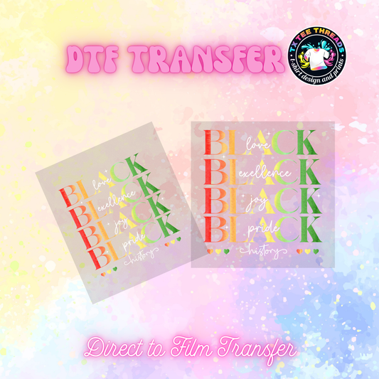 Black History Month DTF Transfer – Custom Heat Press Design