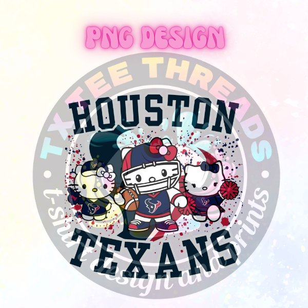 H-Town football dtf transfer blue and red