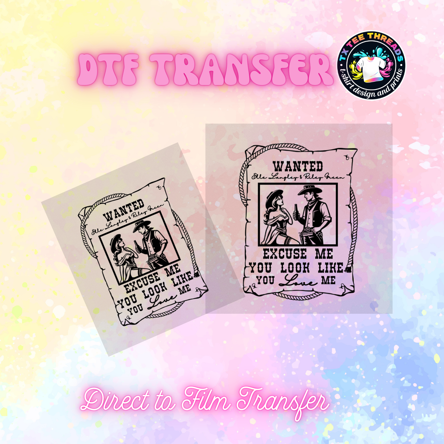 Country and Rodeo DTF SINGLE transfers