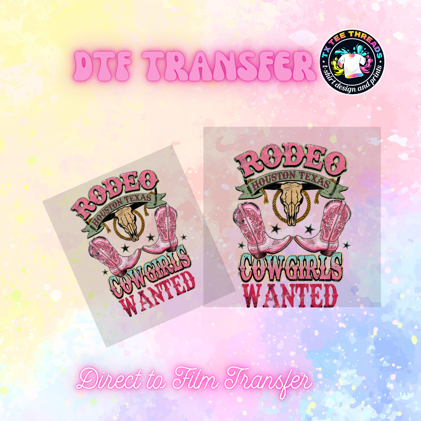 Texas Themed DTF SINGLE Transfer