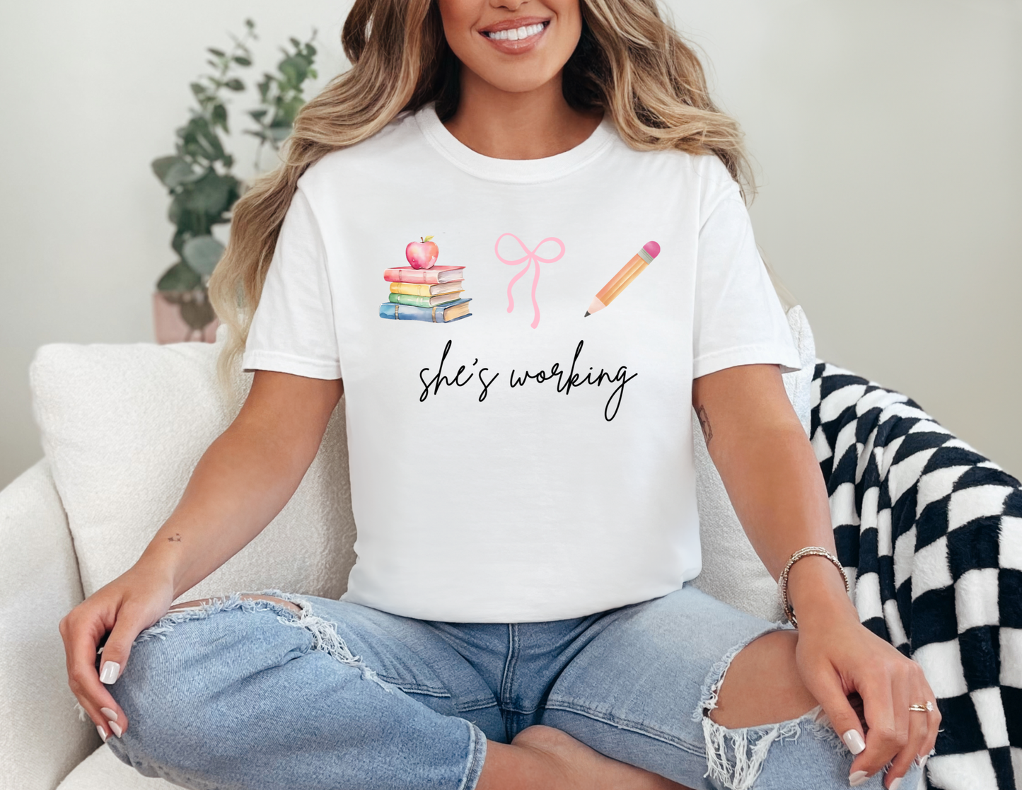 She's Working Educator Tee