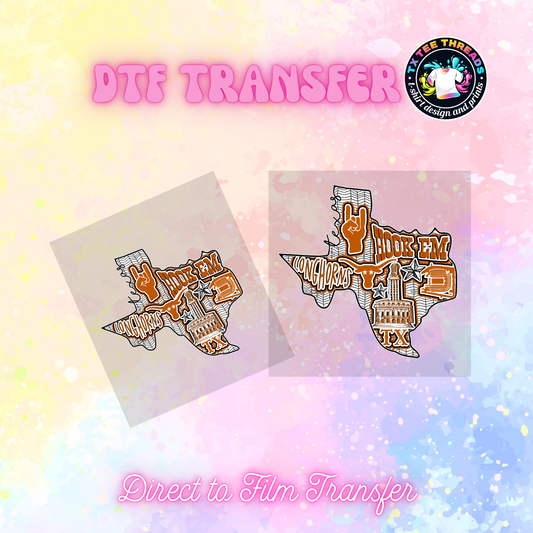 Texas Longhorns Custom Heat Press Designs