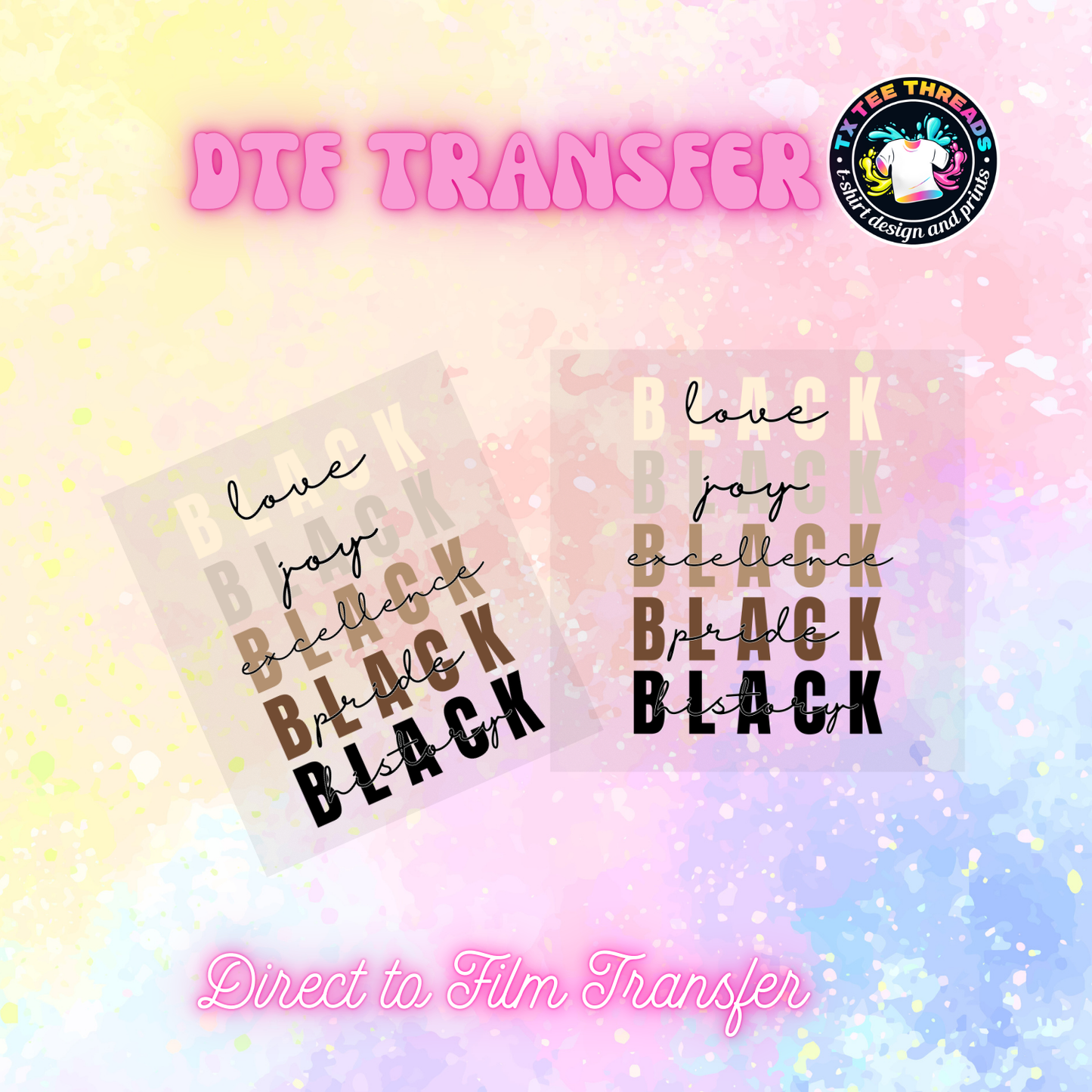 Black History Month DTF Transfer – Custom Heat Press Design