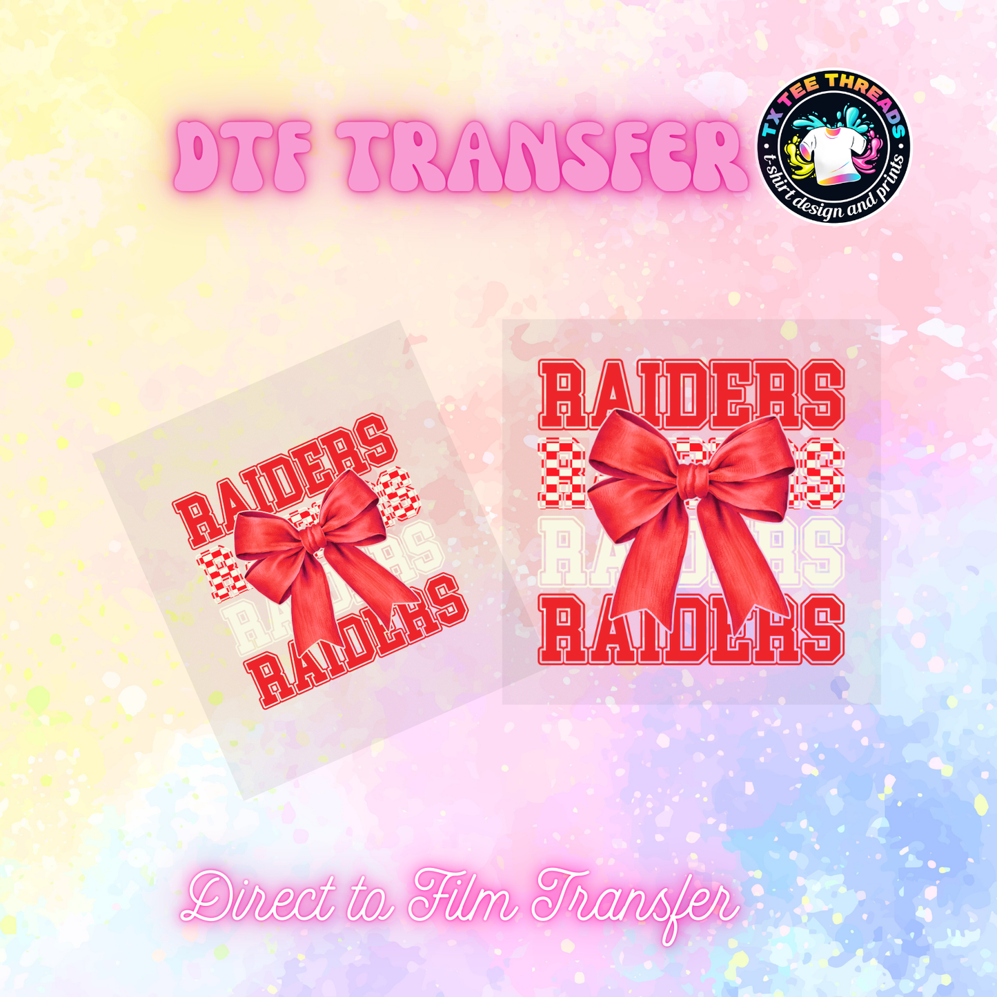 Raiders Texas DTF SINGLE transfers