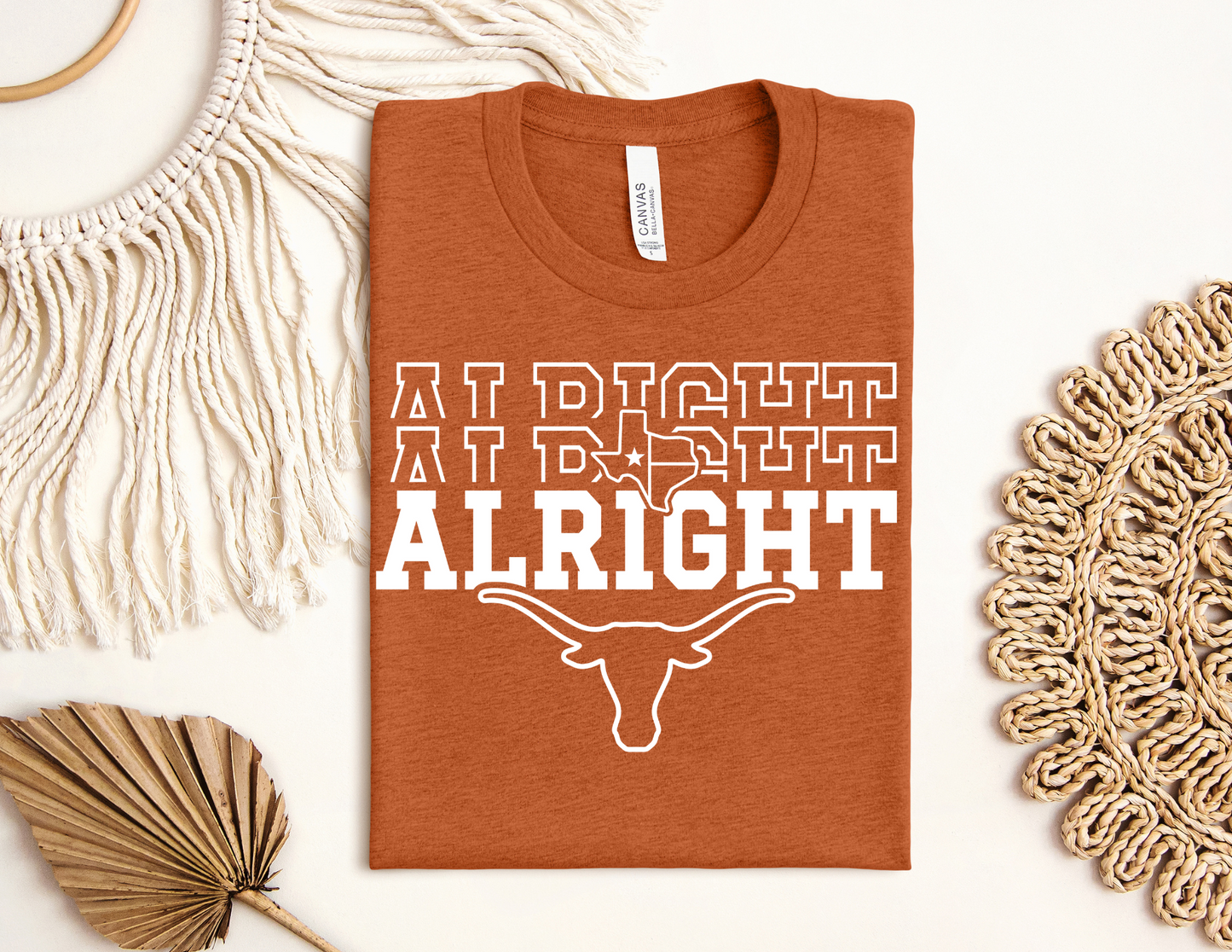 Long Horn Spirit Shirt- Texas Burnt Orange Tee