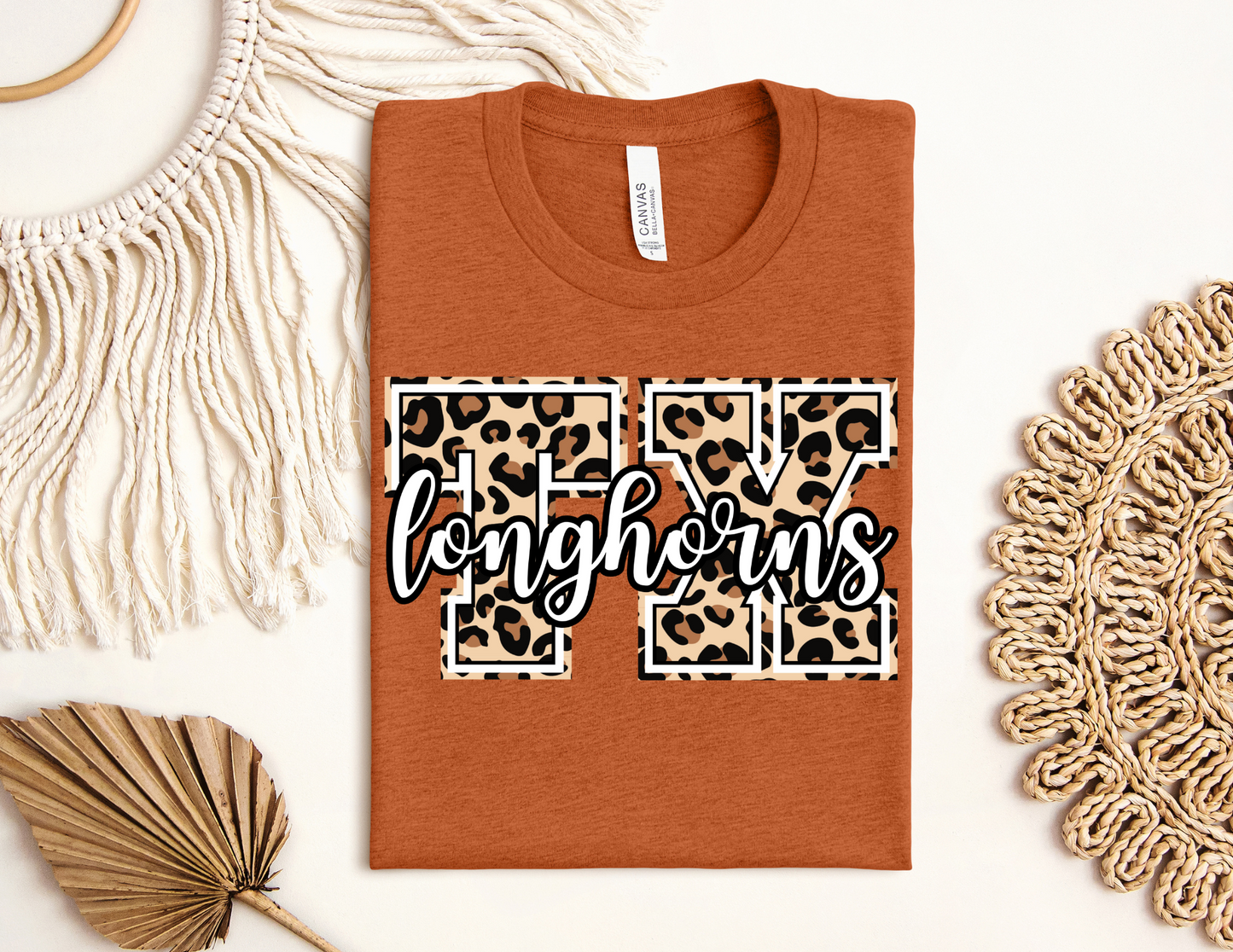Long Horn Spirit Shirt- Texas Burnt Orange Tee