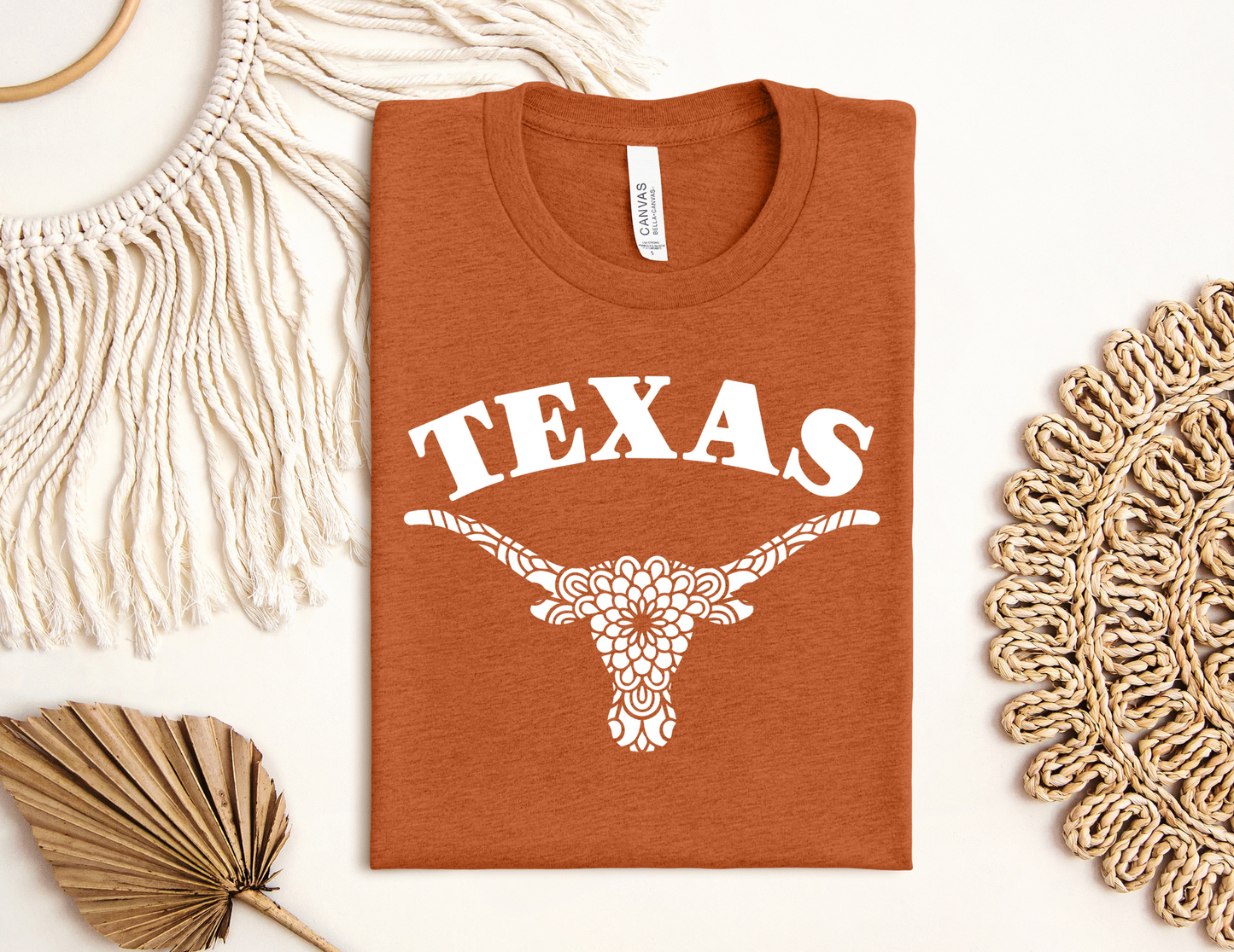 Long Horn Spirit Shirt- Texas Burnt Orange Tee