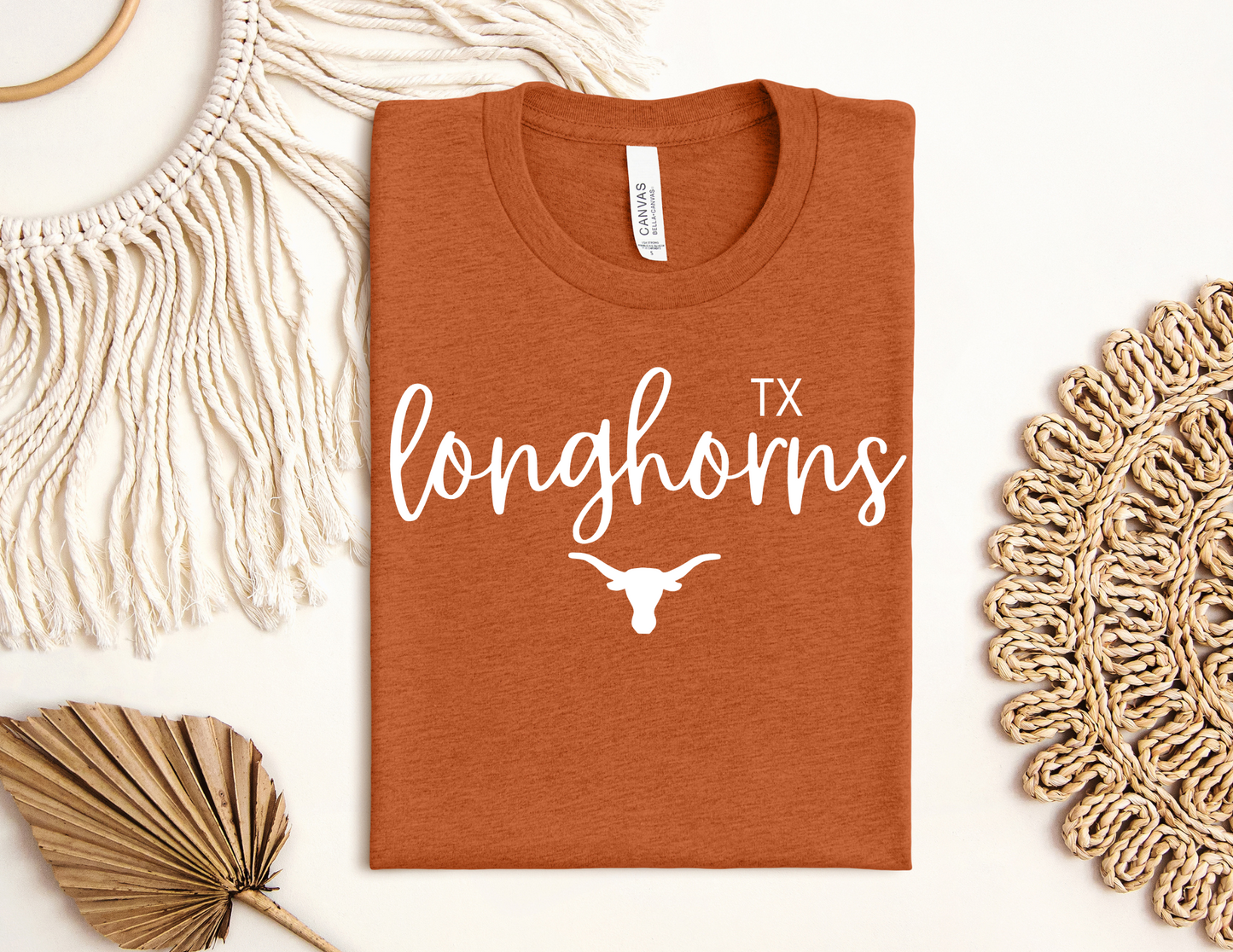 Long Horn Spirit Shirt- Texas Burnt Orange Tee