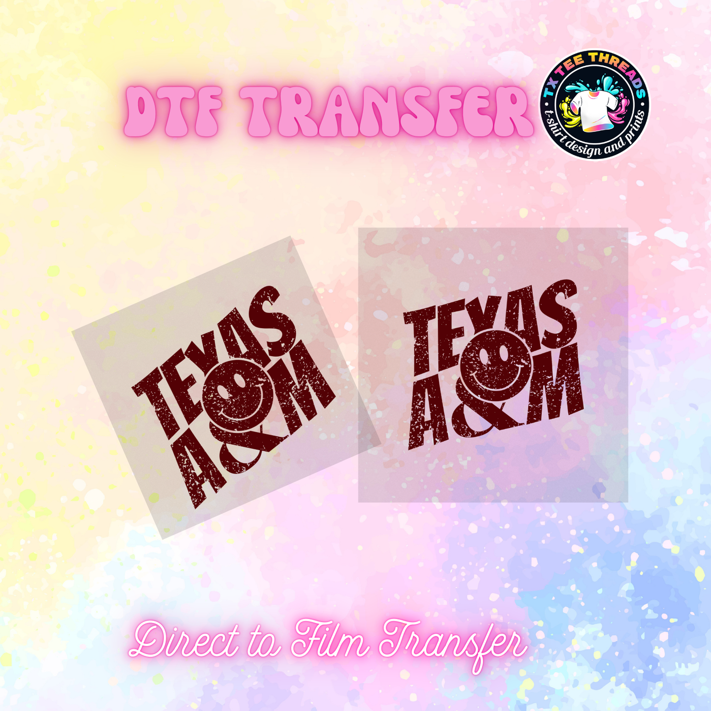 Aggies Texas DTF SINGLE transfers