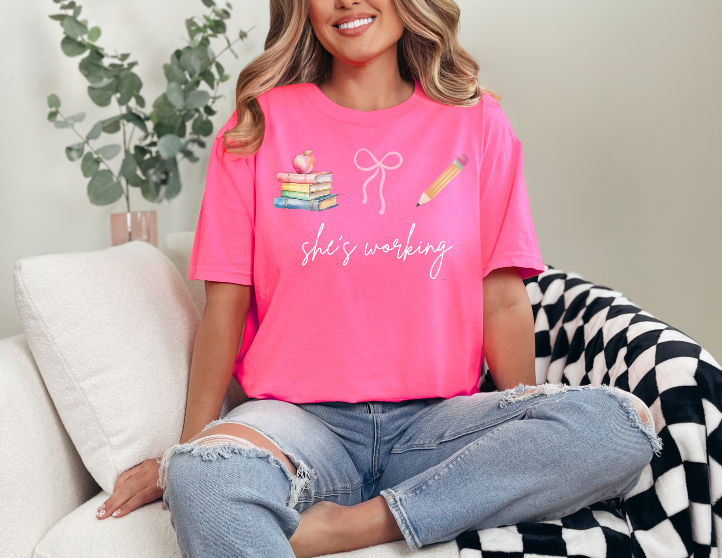 She's Working Educator Tee