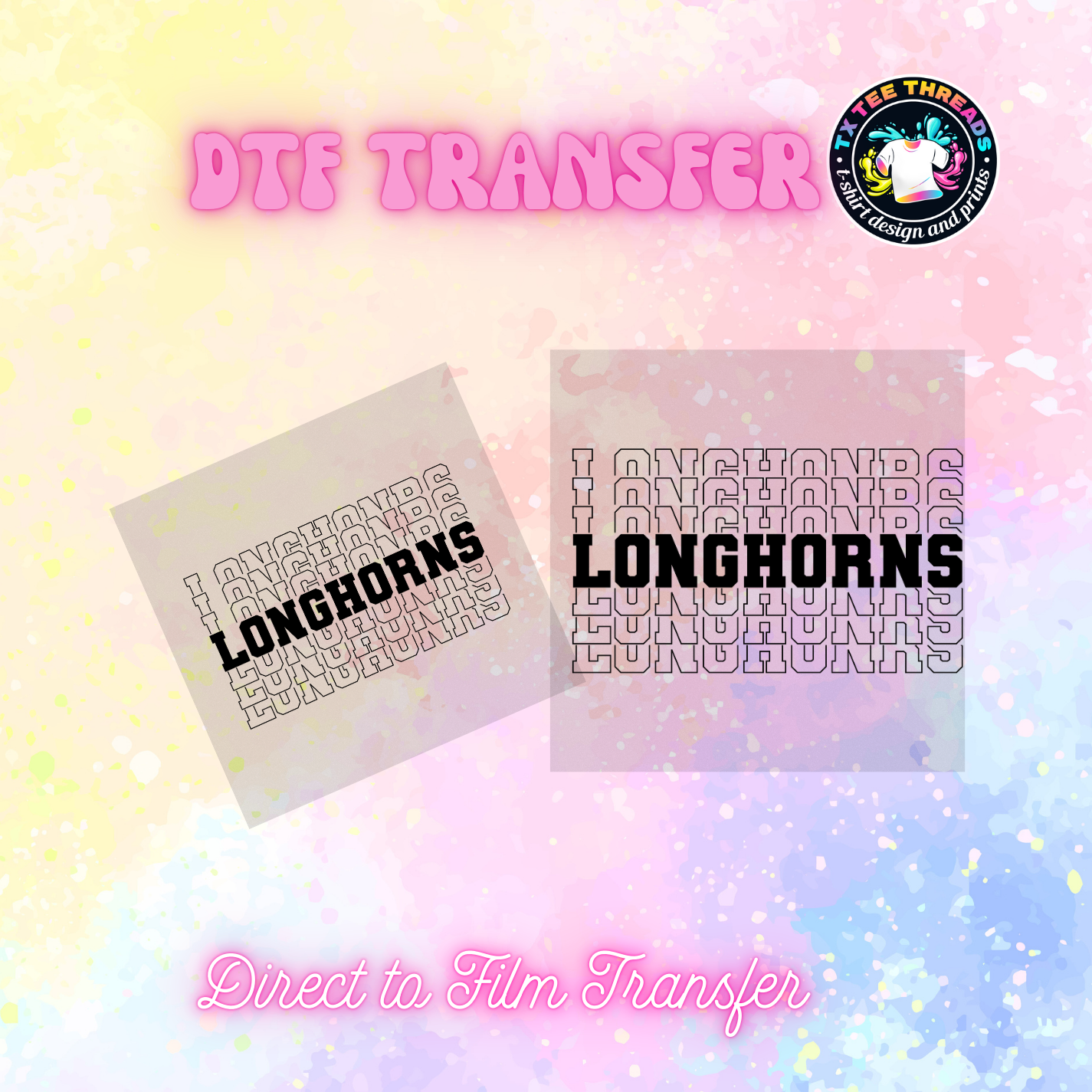 Texas Longhorns Custom Heat Press Designs