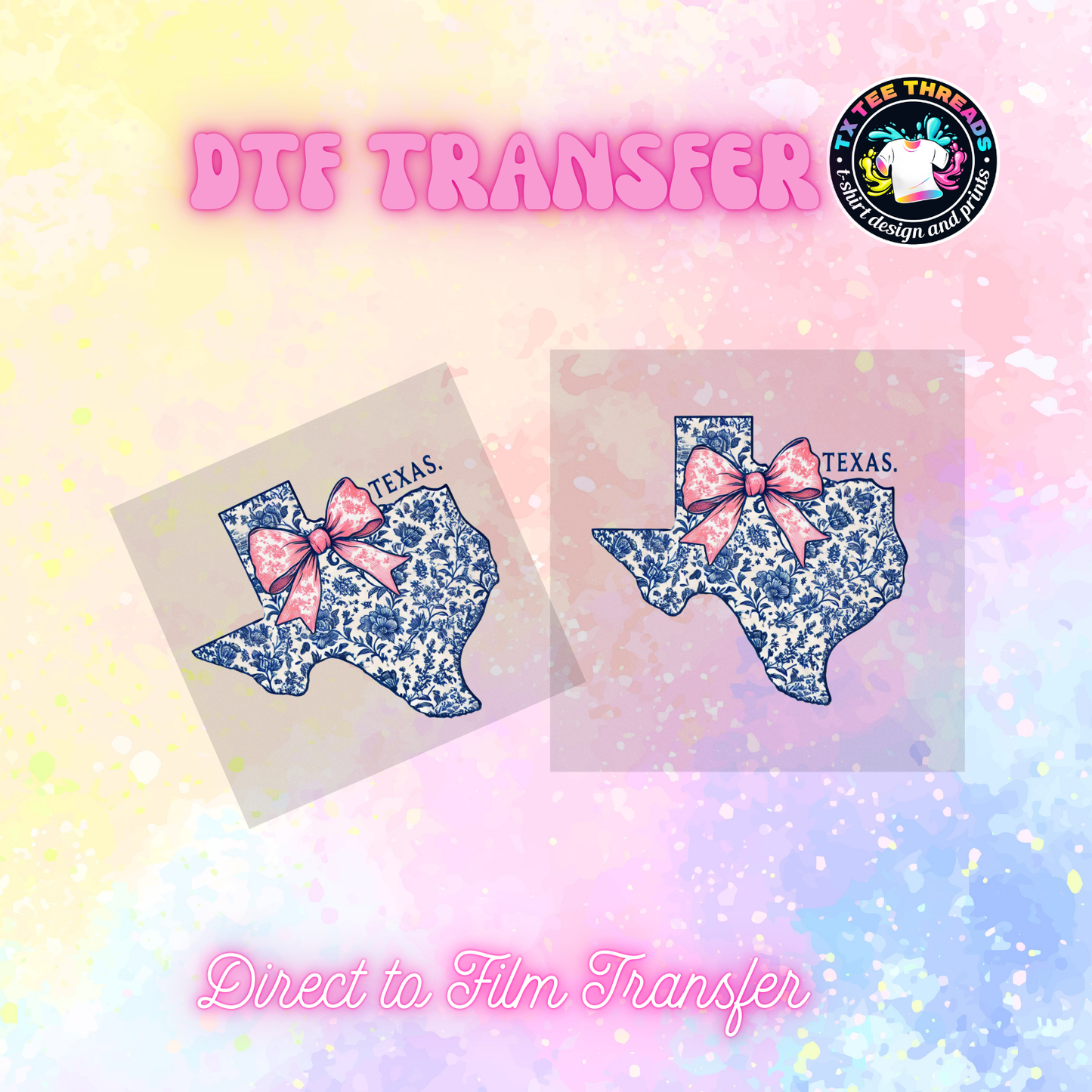 Texas Themed DTF SINGLE Transfer