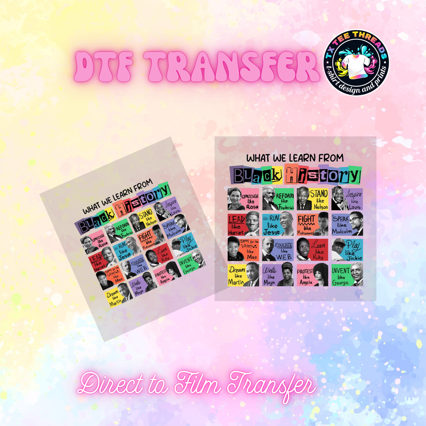 Black History Month DTF Transfer – Custom Heat Press Design