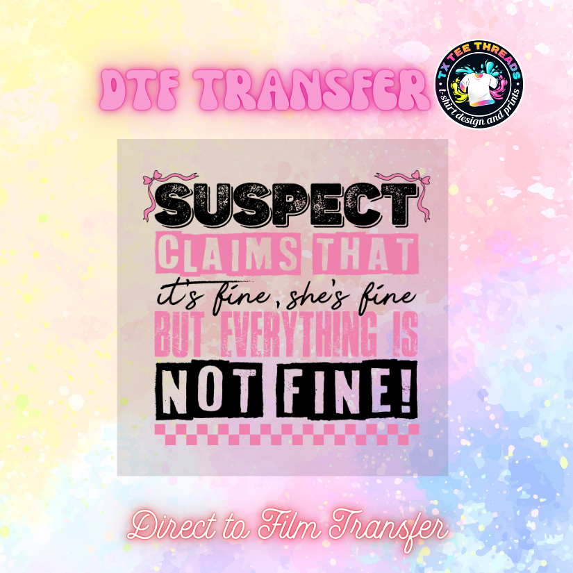 Suspect Designs DTF Transfers
