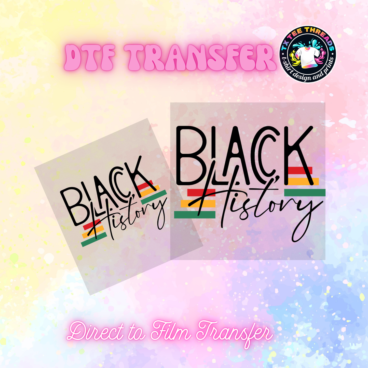 Black History Month DTF Transfer – Custom Heat Press Design