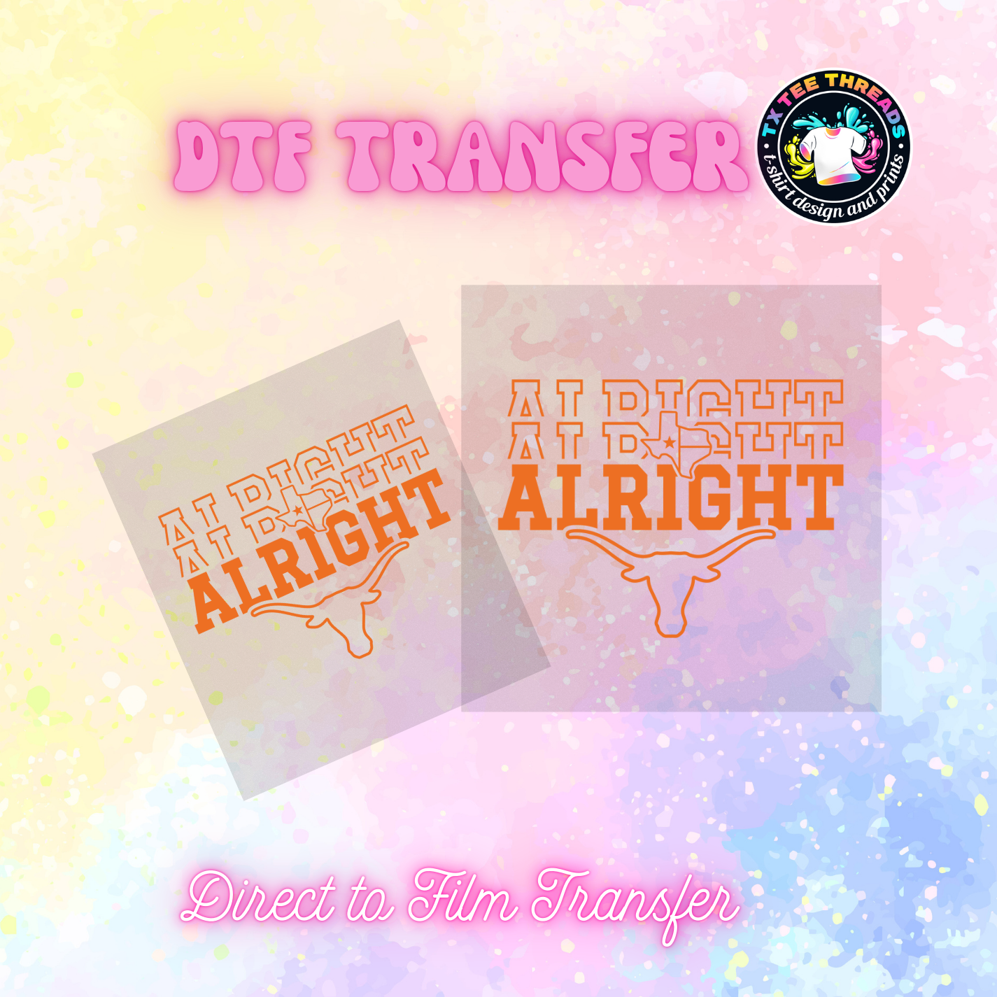 Texas Longhorns Custom Heat Press Designs
