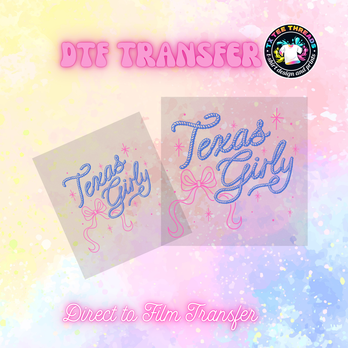 Texas Themed DTF SINGLE Transfer