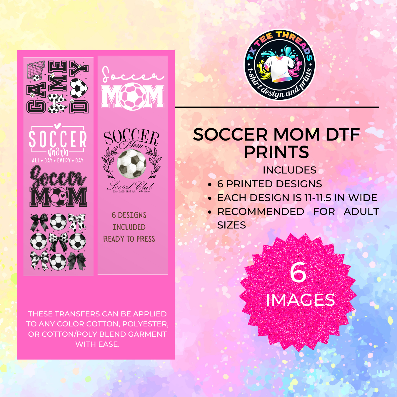 Soccer Mom DTF Premade Gangsheet