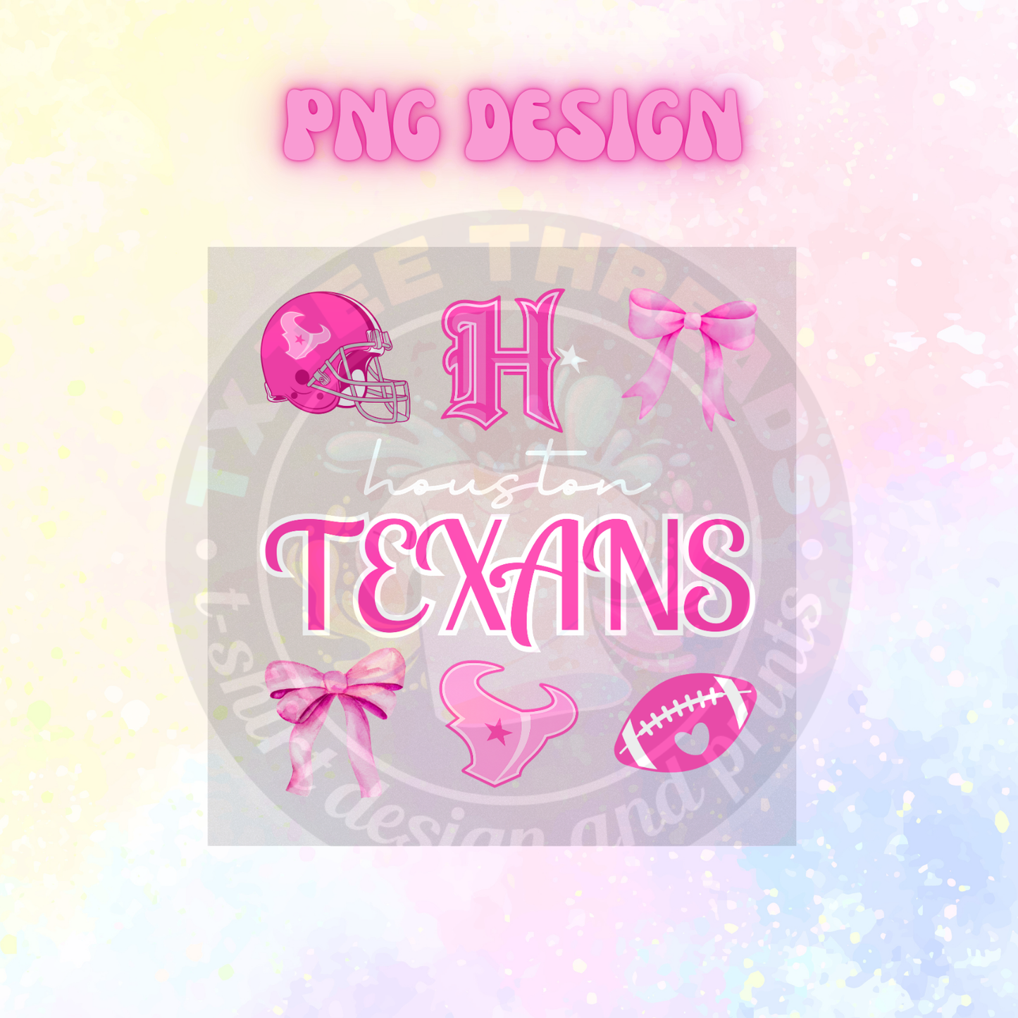 Houston pink coquette football png