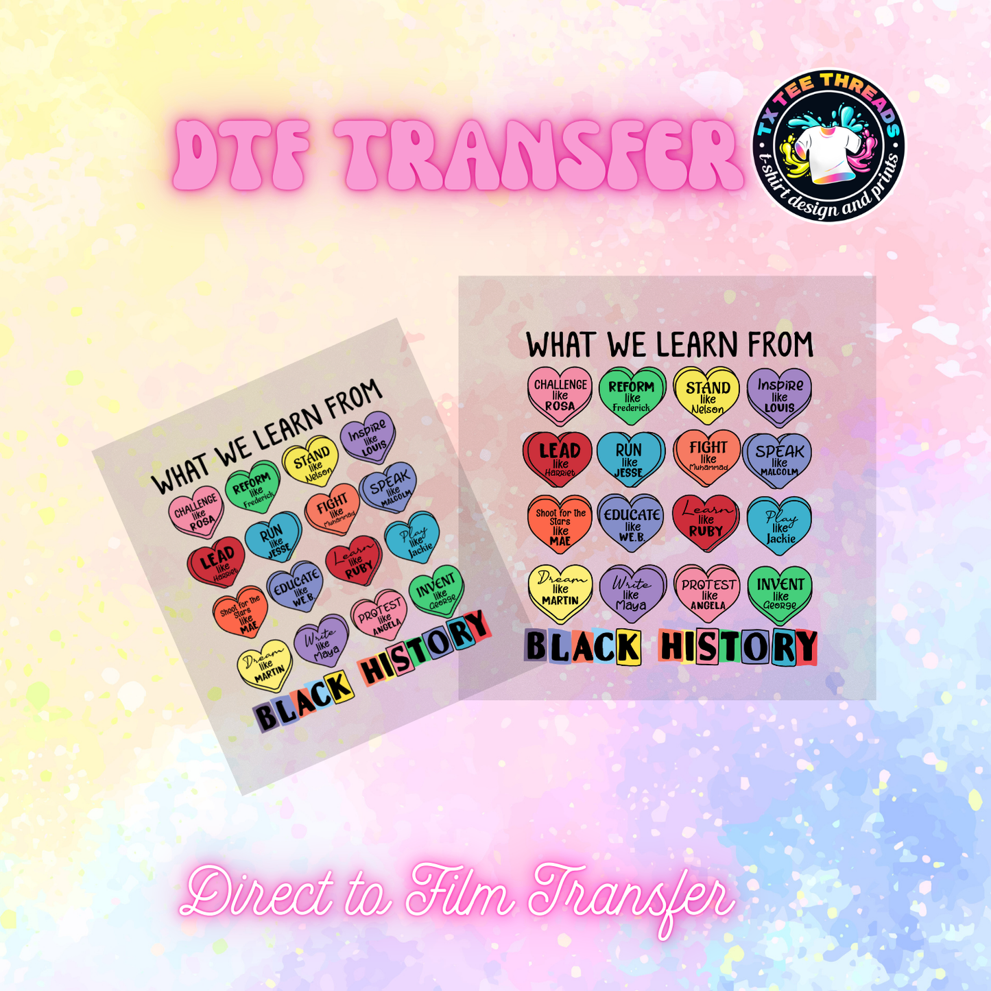 Black History Month DTF Transfer – Custom Heat Press Design