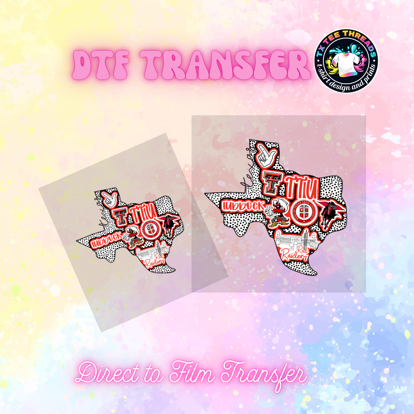 Raiders Texas DTF SINGLE transfers