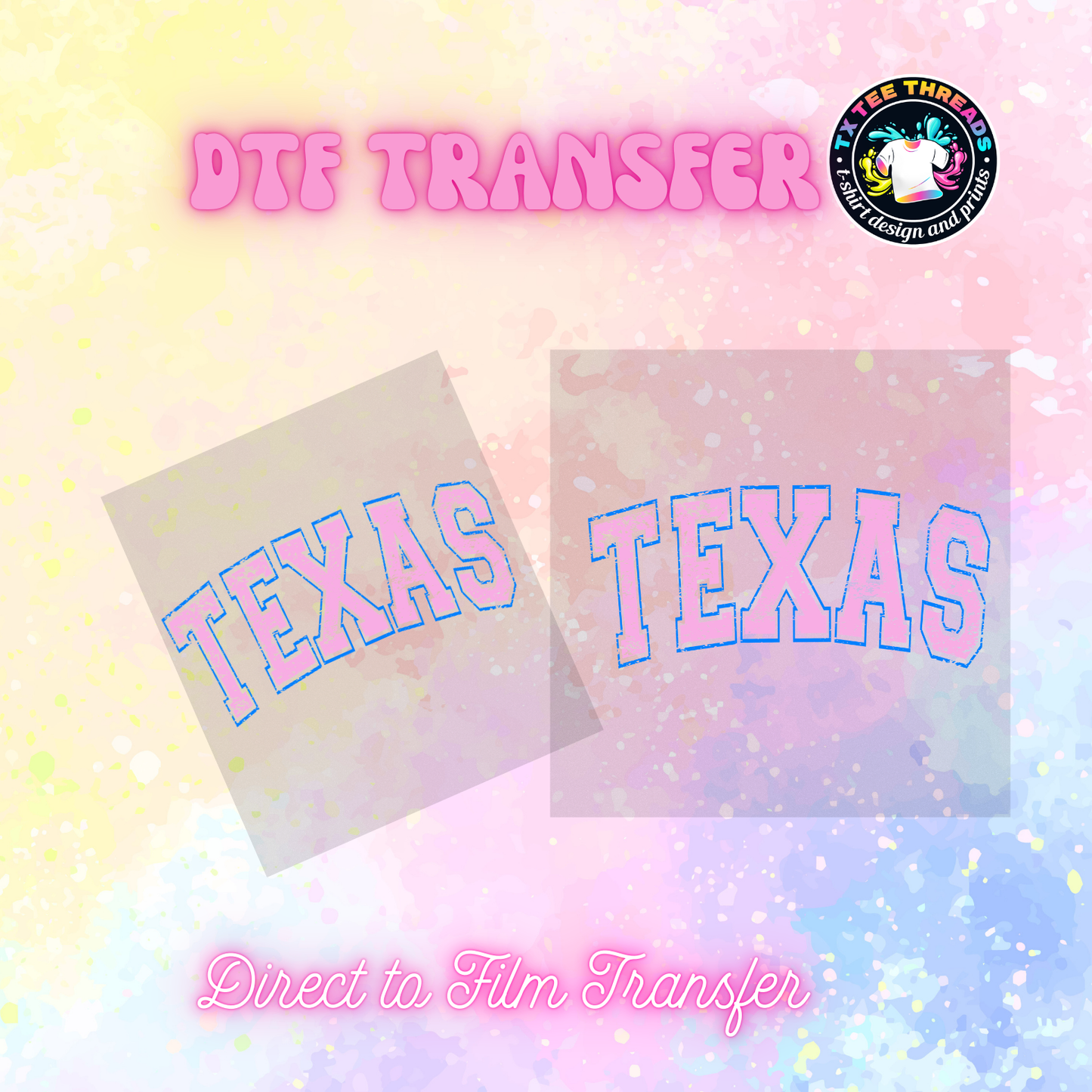 Texas Themed DTF SINGLE Transfer