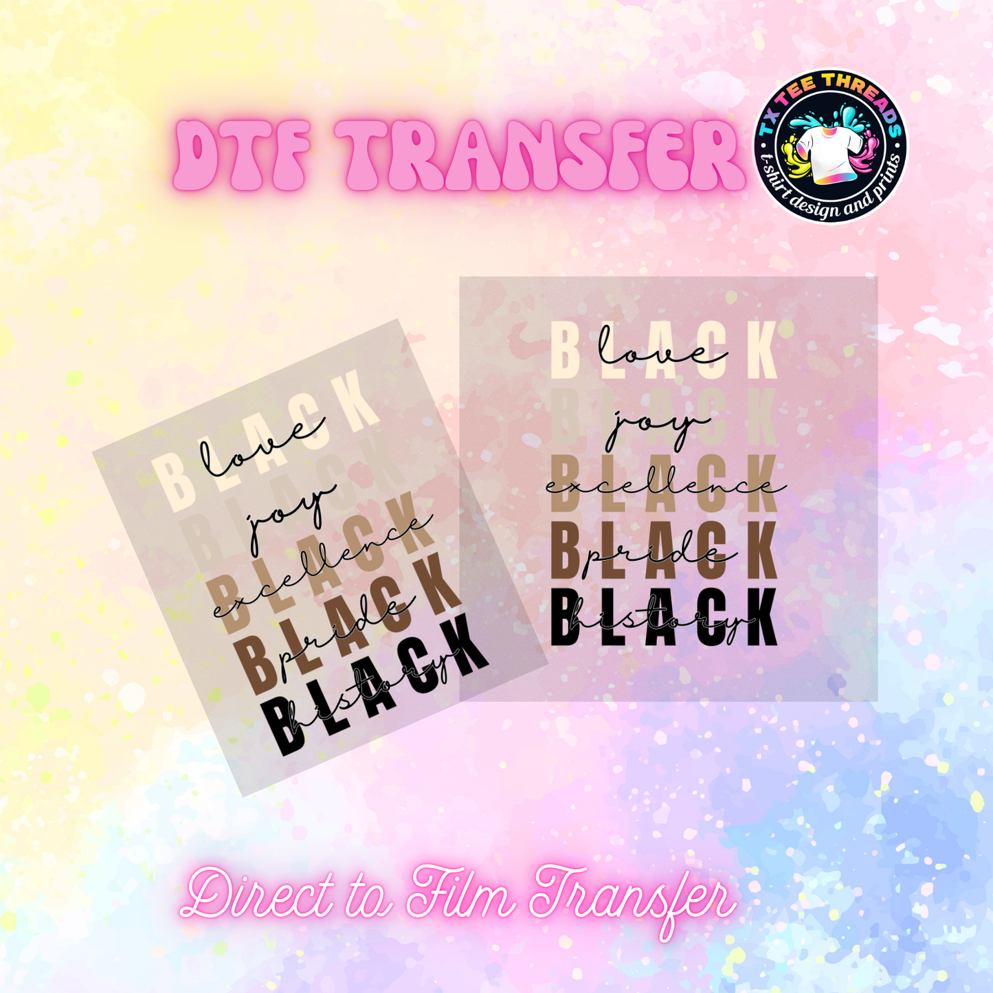 Black History Month DTF Transfer – Custom Heat Press Design