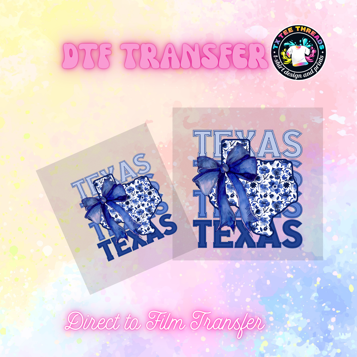 Texas Themed DTF SINGLE Transfer
