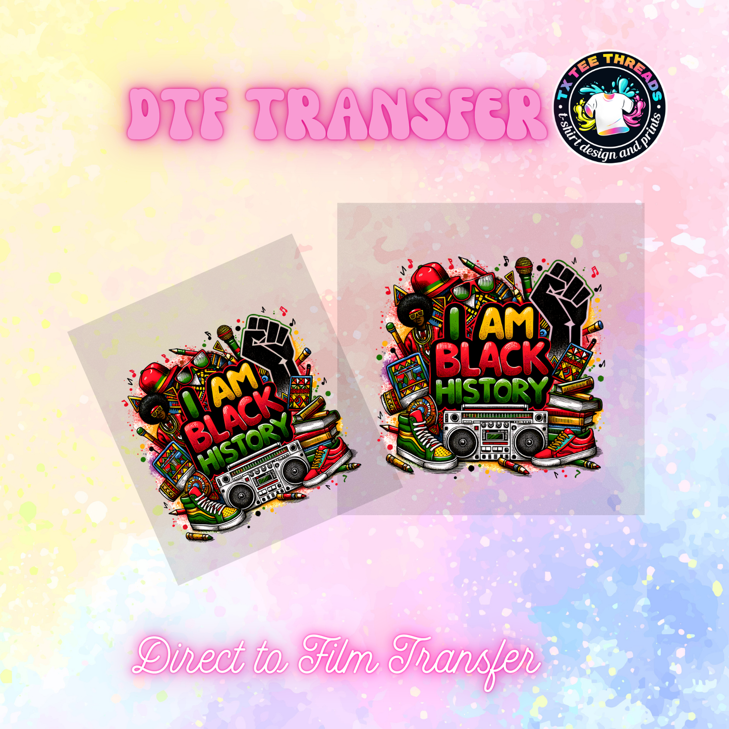Black History Month DTF Transfer – Custom Heat Press Design