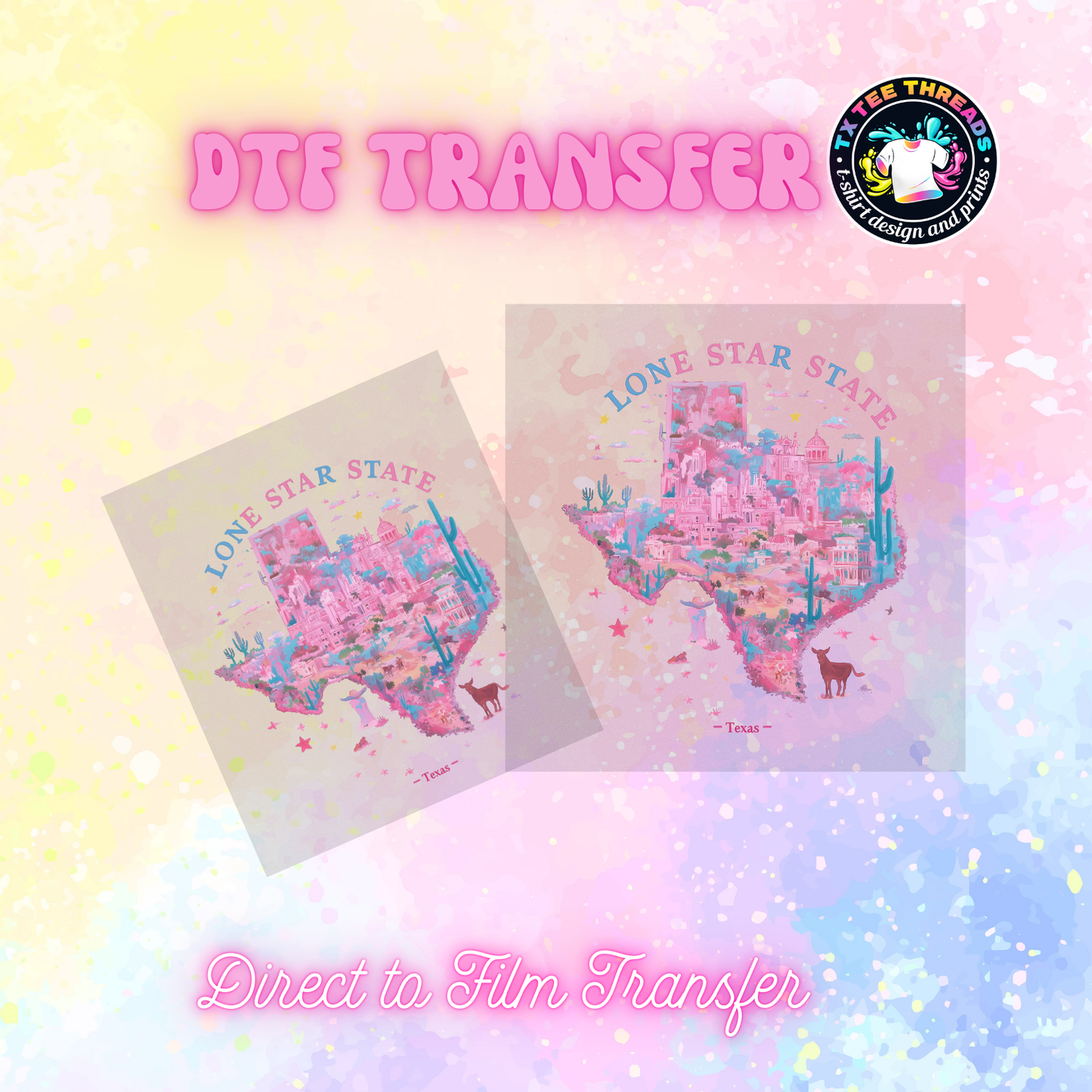 Texas Themed DTF SINGLE Transfer