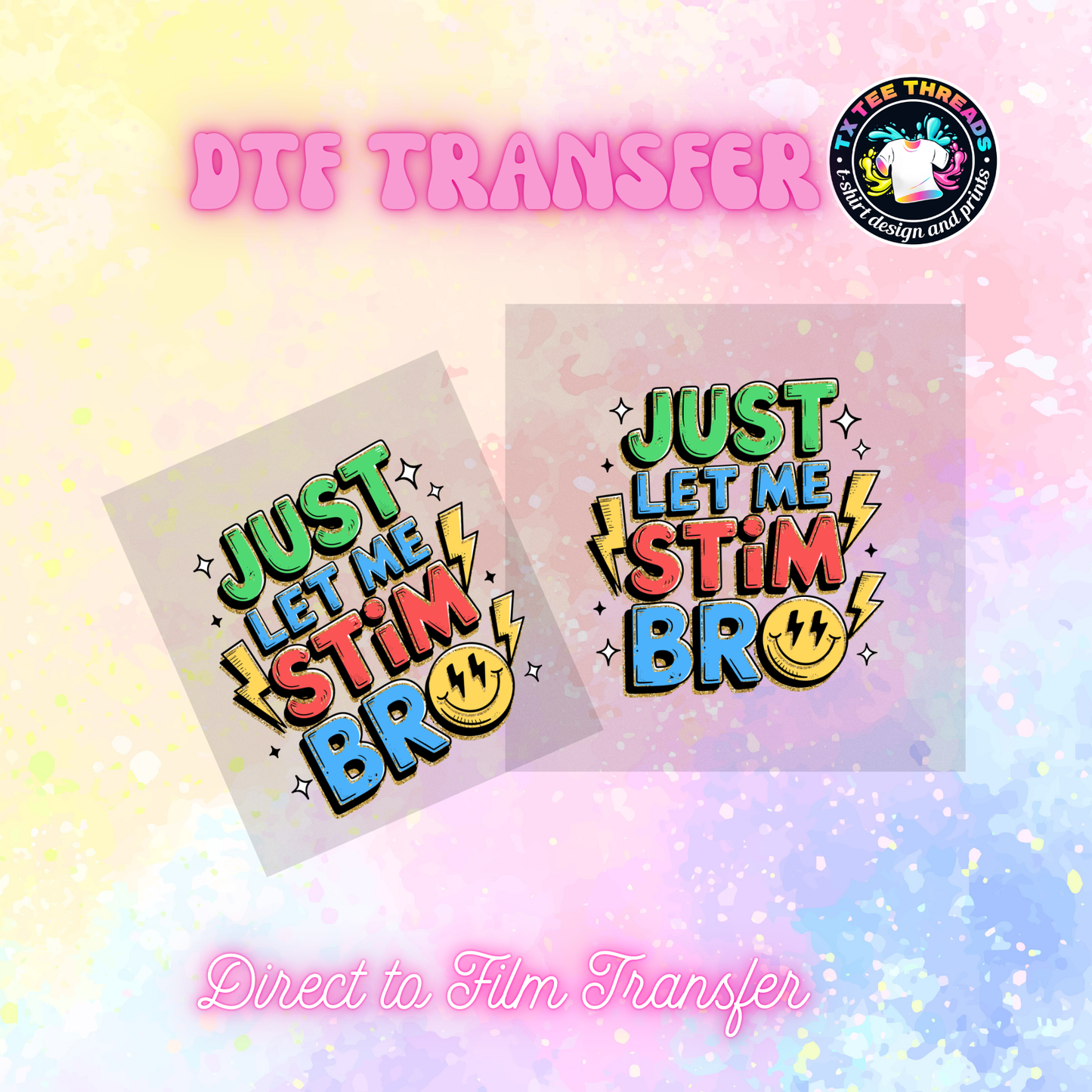 Autism themed DTF SINGLE transfers