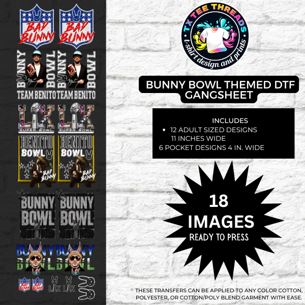 Bunny Bowl DTF Premade Gangsheet