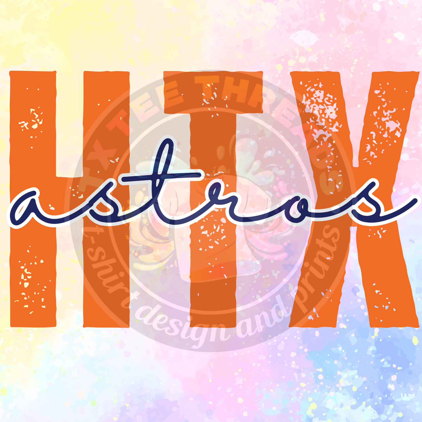 HTX Orange Baseball PNG Digital Download (no physical product)