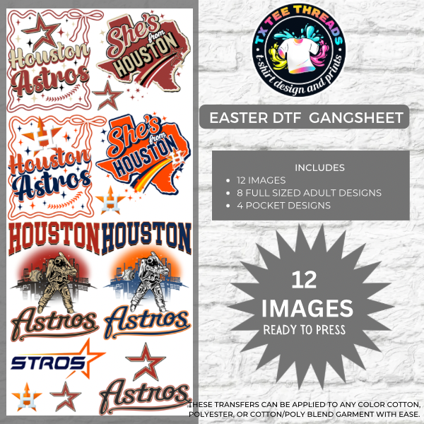 HOU Baseball 26 DTF Premade Gangsheet