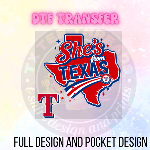 Shes from texas Rangers dtf set