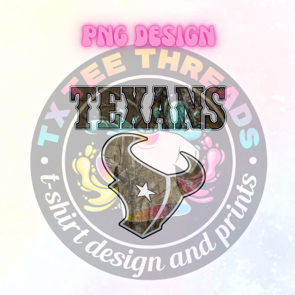 Texas Camo Football Set 4 designs included
