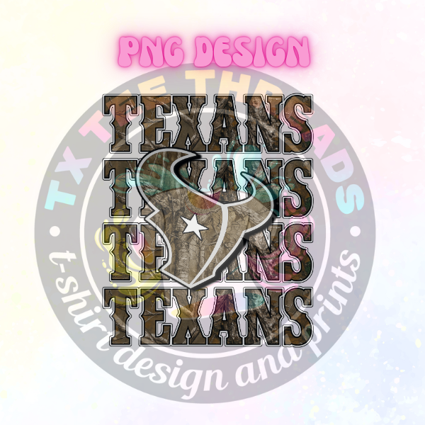 Texas Camo Football Set 4 designs included