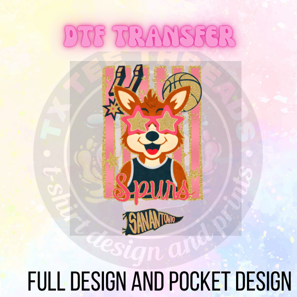 SATX Spurs Glitter DTF Tansfer