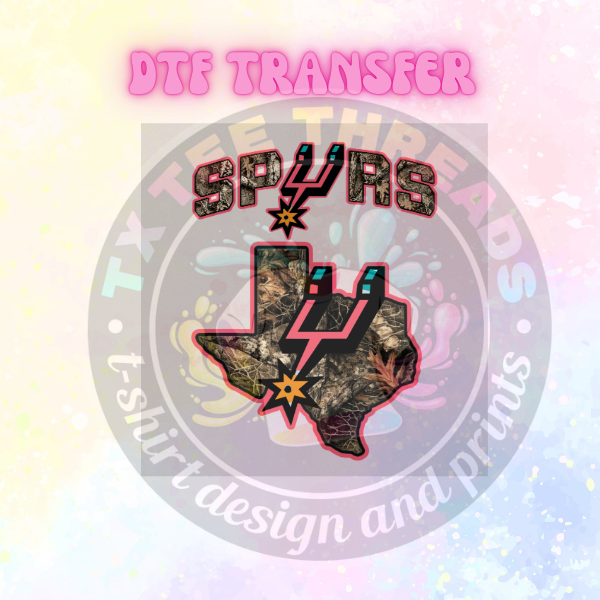 SATX Camo Basketball DTF Transfer Set Only