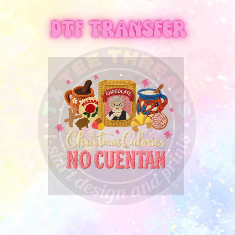 Spanish Christmas Yarn DTF Single Transfer