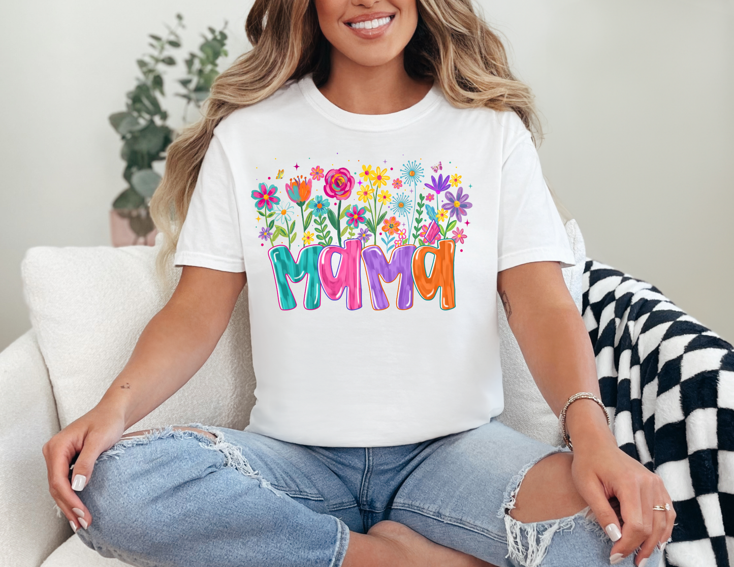 Floral dia de las madres t-shirt