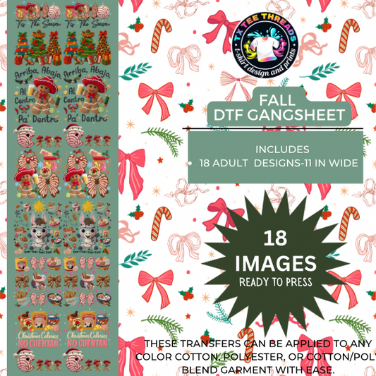 Spanish Christmas YarnDTF Premade Gangsheet