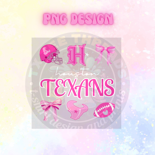 Houston pink coquette football png