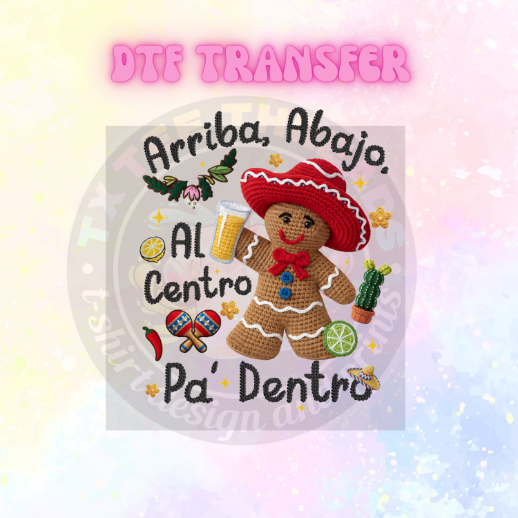 Spanish Christmas Yarn DTF Single Transfer