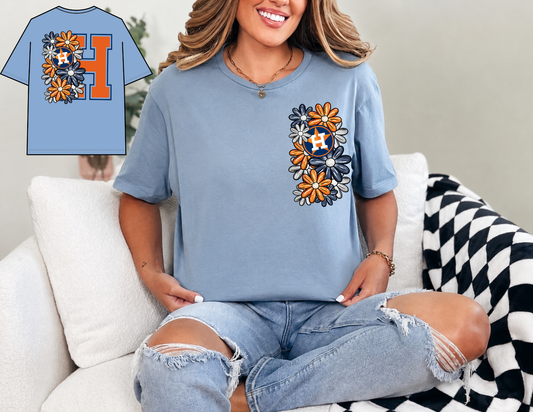 Houston Floral Baseball T-shirt