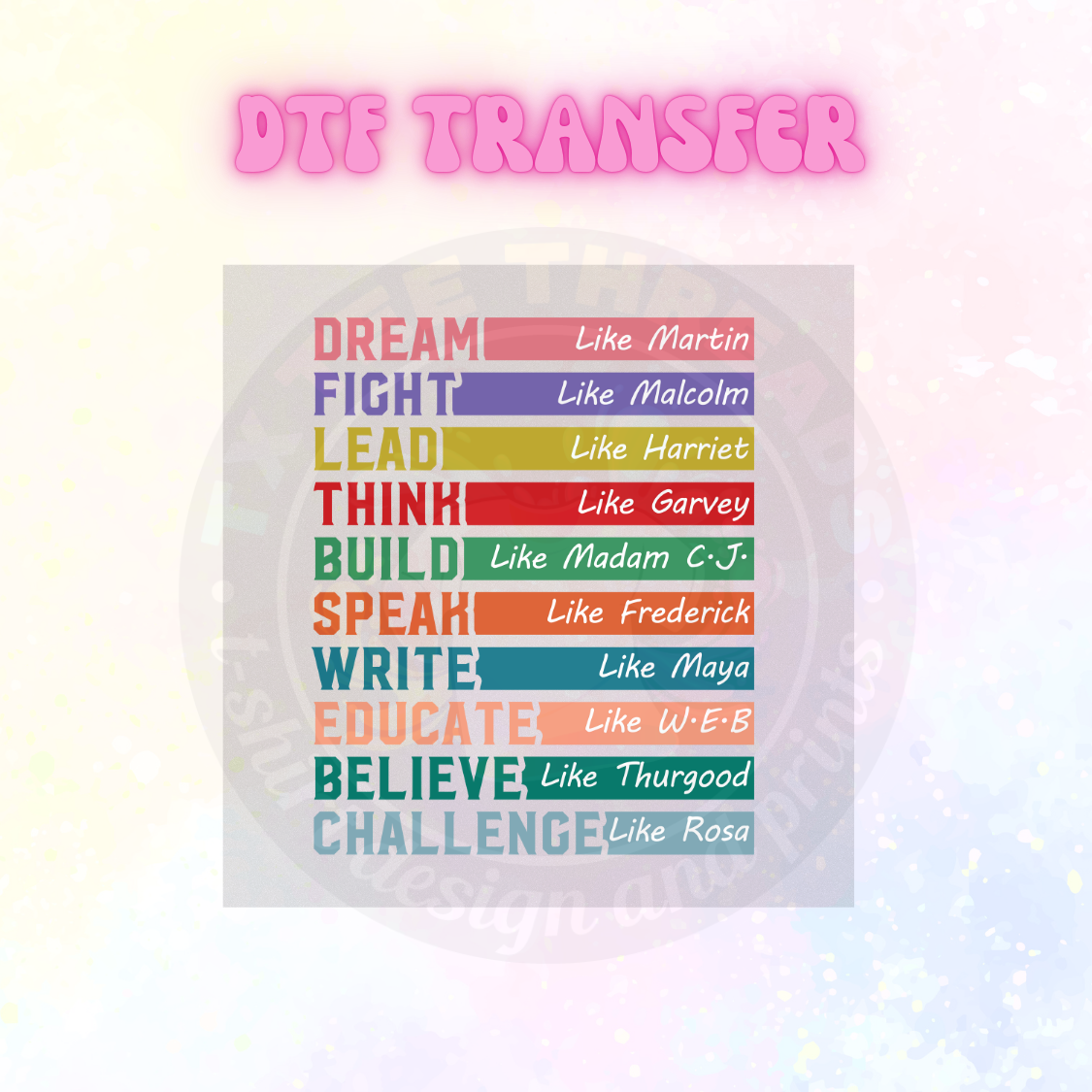 Black History Inspired T-shirt or DTF TRANSFER