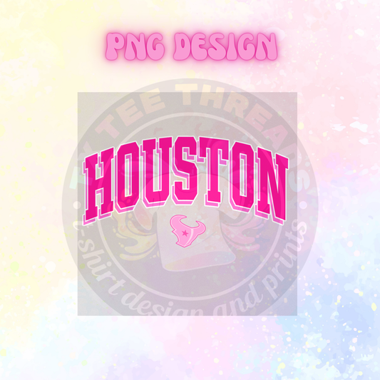 HOUSTON football pink png