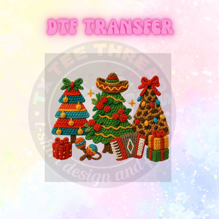 Spanish Christmas Yarn DTF Single Transfer