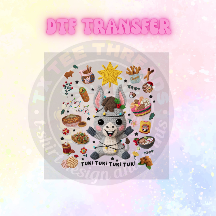 Spanish Christmas Yarn DTF Single Transfer