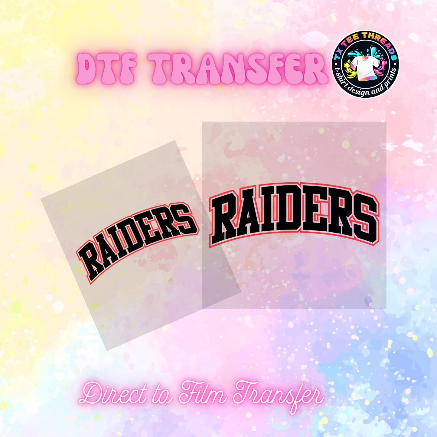 Raiders Texas DTF SINGLE transfers
